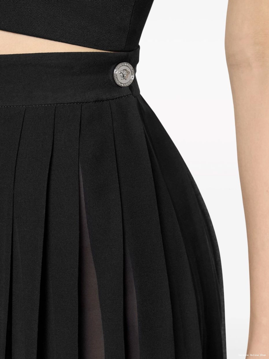 Cheap mini Women pleated skirt Versace silk 0805